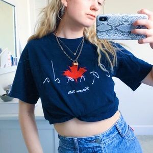 Thrifted Embroidered Graphic T -Canada